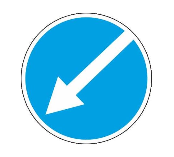 Дорожный знак Конвера-D 4.2.1 - 4.2.2 Объезд препятствия справа/слева пл.тип Б светодиодный (D700мм) 0700.0422В.D-12N-02-0 00-04385-00