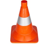 Конус дорожный ТЕХНОЛОГИЯ КС-1.6 320 мм мягкий, 1 светоотражающая полоса (квадратное основание) (Ц) 00-00010074