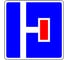 Дорожный знак КОНВЕРА-D 6.8.2 Тупик (направо) пл. тип А, II т/р (700х700мм) 00-4394-08 1