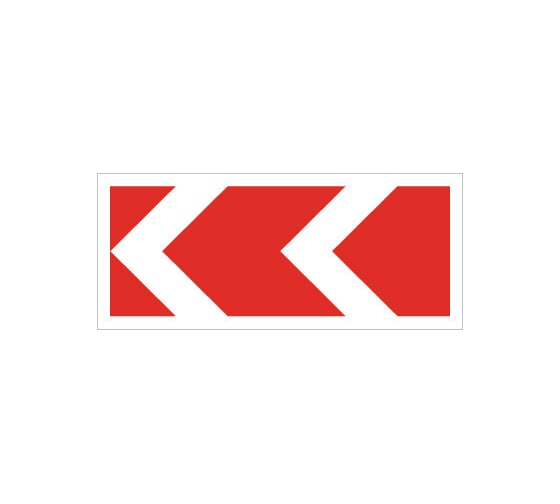 Дорожный знак КОНВЕРА-D 1.34.2 Направление поворота пл.тип А II т/р (500x615мм) 00-4396-24