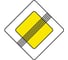 Дорожный знак КОНВЕРА-D 2.2 Конец главной дороги пл. класс IIб, III т/р (700х700) 00-4397-49 1