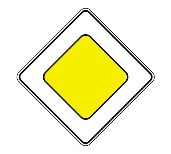 Дорожный знак КОНВЕРА-D 2.1 Главная дорога пл. тип А, II т/р (700х700) 00-4398-32