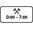 Дорожный знак КОНВЕРА-D 8.5.6 Время действия (Рабочие дни 00:00 - 07:00) пл. тип А, II т/р (700х350) 00-4399-32 1