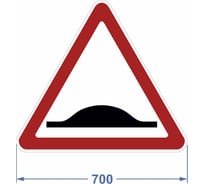 Дорожный знак 1.17 "Искусственная неровность" PALITRA TECHNOLOGY 700x606 мм 120005-1-17-I