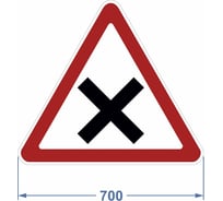Дорожный знак PALITRA TECHNOLOGY 1.6 "Пересечение равнозначных дорог" 120005-1-6-I