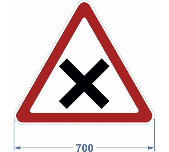 Дорожный знак PALITRA TECHNOLOGY 1.6 "Пересечение равнозначных дорог" 120005-1-6-I 1