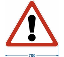 Дорожный знак 1.33 "Прочие опасности" PALITRA TECHNOLOGY 120005-1-33-I