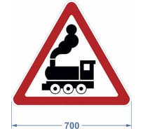 Дорожный знак PALITRA TECHNOLOGY 1.2 "Железнодорожный переезд без шлагбаума" 120005-1-2-I