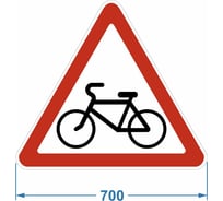 Дорожный знак 1.24 "Пересечение с велосипедной или велопешеходной дорожкой" PALITRA TECHNOLOGY 120005-1-24-I