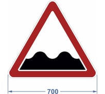 Дорожный знак 1.16 "Неровная дорога" PALITRA TECHNOLOGY 120005-1-16-I