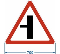 Дорожный знак PALITRA TECHNOLOGY 2.3.3. "Примыкание второстепенной дороги слева" 120005-2-3-3-I