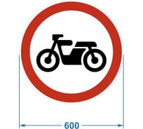 Дорожный знак 3.5 "Движение мотоциклов запрещено" PALITRA TECHNOLOGY 120006-3-5-I