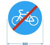 Дорожный знак 4.4.2 "Конец велосипедной дорожки" PALITRA TECHNOLOGY 120006-4-4-2-I