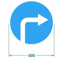 Дорожный знак 4.1.2 "Движение направо" PALITRA TECHNOLOGY 120006-4-1-2-I