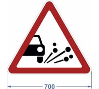 Дорожный знак PALITRA TECHNOLOGY 1.18 "Выброс гравия" 120005-1-18-I