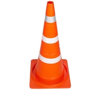 Дорожный конус ТЕХНОЛОГИЯ КС-3.6 750 мм, мягкий комбинированный (КВАДРАТ ОСН) (1 светоотр., 2 белые полосы) 00-00008935 00-00008907