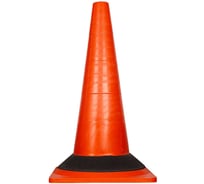 Конус дорожный ТЕХНОЛОГИЯ КС-2 2 0, 520 мм, мягкий, без полос + утяжелитель (квадратное основание), (Ц) 00-00010488