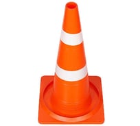 Дорожный конус Технология КС-2.4 520 мм, мягкий, 2 белые полосы, кв. основание 00-00001321