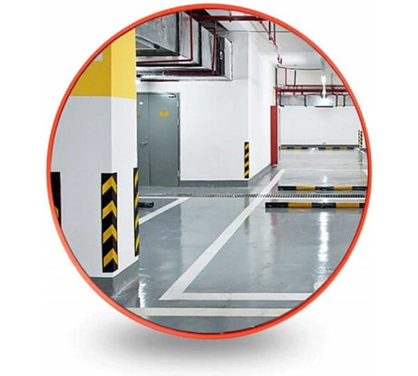 Сферическое зеркало с шарнирным кронштейном для помещений Технология d-600 мм, оранжевое 00-00004190