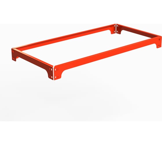 Полка ООО Металекс основная металлическая с комплектом траверс серии MID 1000x400 оранжево-чёрный 107106 1
