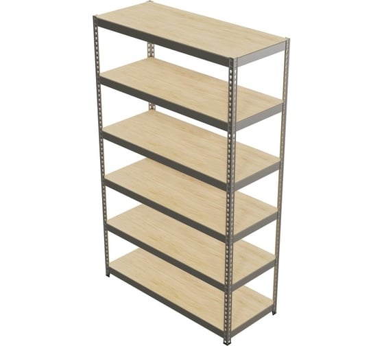 Стеллаж IRONMEBEL optimus hook pro 2500x1800x500 мм, 6 ярусов M-СГРФОЦ2500х1800х500х6