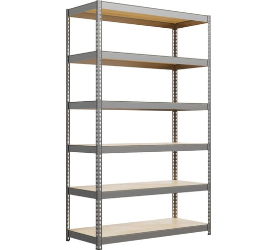Стеллаж IRONMEBEL optimus hook pro 2500x1800x500 мм, 6 ярусов M-СГРФОЦ2500х1800х500х6