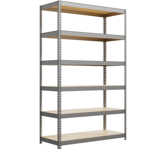 Стеллаж IRONMEBEL optimus hook pro 2500x1800x600 мм, 6 ярусов M-СГРФОЦ2500х1800х600х6 1