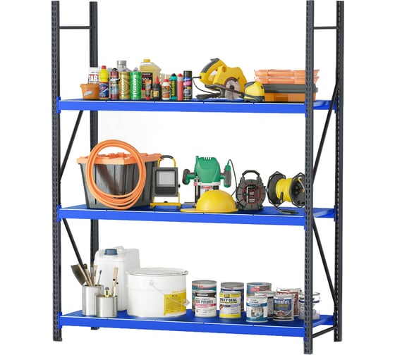 Инструментальный стеллаж 3 полки 1500х600х2000 KlestO GR203-615 1000804 1