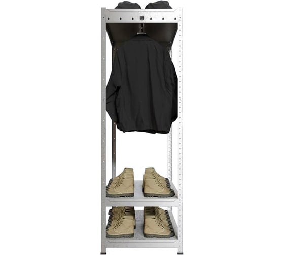 Металлический стеллаж ООО Комус flhit hang 3 полки, штанга 912x600x1824 оцинк 1381507