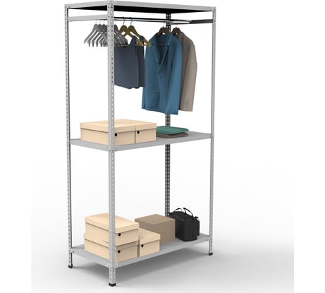 Стеллаж для одежды IRONMEBEL Optimus 2200x1000x500, 1 штанга M-V221050