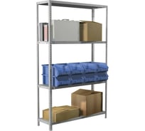 Металлический стеллаж BRABIX MS Plus-185/50-4 1850х1000х500 мм, 4 полки 291106