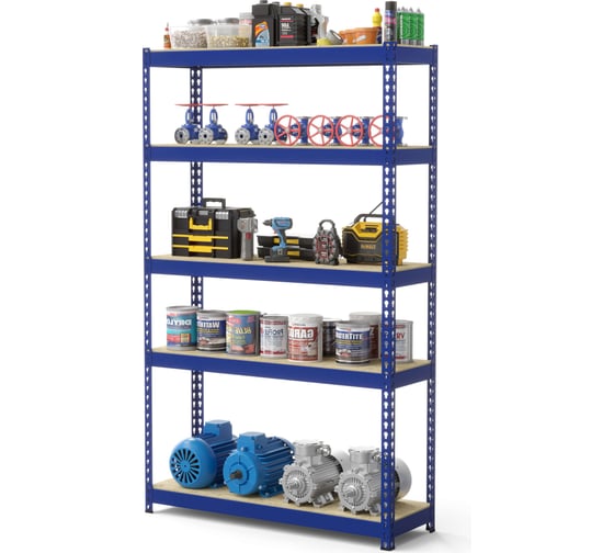 Стеллаж IRONMEBEL Optimus Hook Pro крашенный 2500x1540x500 мм, 5 ярусов M-СГРФКР2500х1540х500х5