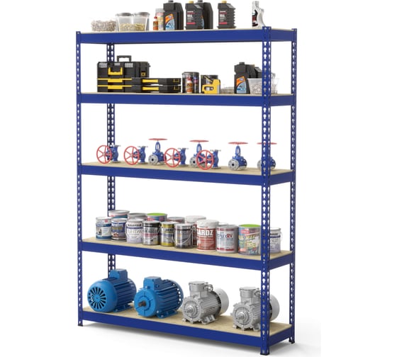Стеллаж IRONMEBEL Optimus Hook Pro крашенный 2500x1540x655 мм, 5 ярусов M-СГРФКР2500х1540х655х5