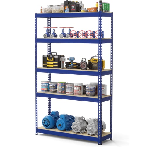 Стеллаж IRONMEBEL Optimus Hook Pro крашенный 2500x1845x500 мм, 5 ярусов M-СГРФКР2500х1845х500х5