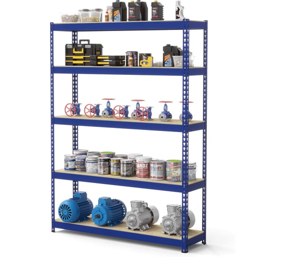Стеллаж IRONMEBEL Optimus Hook Pro крашенный 2500x1845x655 мм, 5 ярусов M-СГРФКР2500х1845х655х5