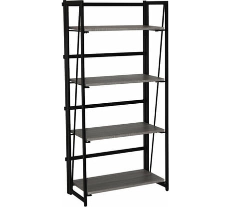 Стеллаж на металлокаркасе BRABIX LOFT SH-001 600х300х1250 мм, складной, цвет дуб, антик 641229