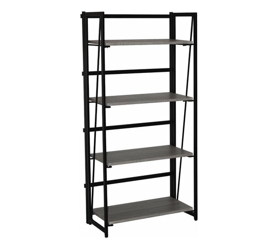 Стеллаж на металлокаркасе BRABIX LOFT SH-001 600х300х1250 мм, складной, цвет дуб, антик 641229 1
