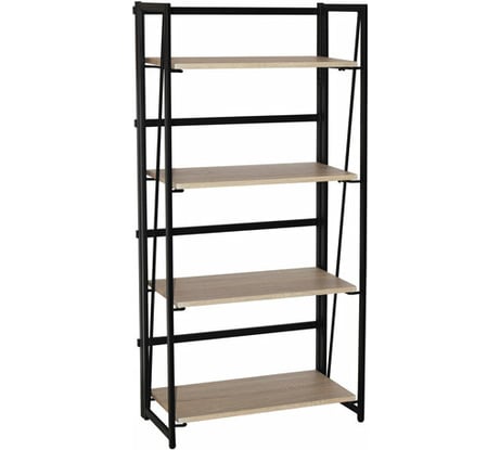 Стеллаж на металлокаркасе BRABIX LOFT SH-001 600х300х1250 мм, складной, цвет дуб натуральный 641230