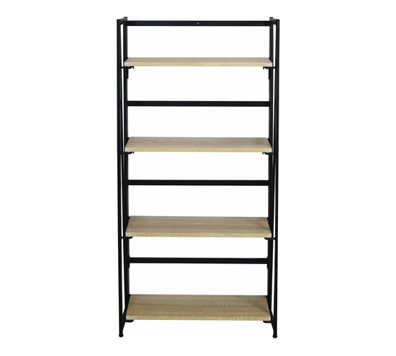 Стеллаж на металлокаркасе BRABIX LOFT SH-001 600х300х1250 мм, складной, цвет дуб натуральный 641230