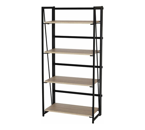 Стеллаж на металлокаркасе BRABIX LOFT SH-001 600х300х1250 мм, складной, цвет дуб натуральный 641230