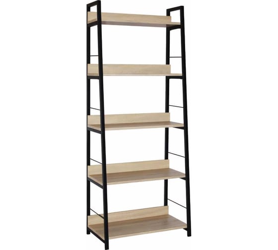 Стеллаж на металлокаркасе BRABIX LOFT SH-003 600х350х1500 мм, 5 полок, цвет дуб натуральный 641236 1