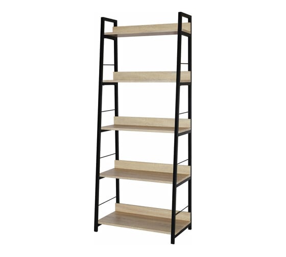 Стеллаж на металлокаркасе BRABIX LOFT SH-003 600х350х1500 мм, 5 полок, цвет дуб натуральный 641236