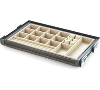 Выдвижная полка для аксессуаров Unihopper NAKA стеклянная лицевая панель, в базу 900 мм, WS4140S.090G.MCA