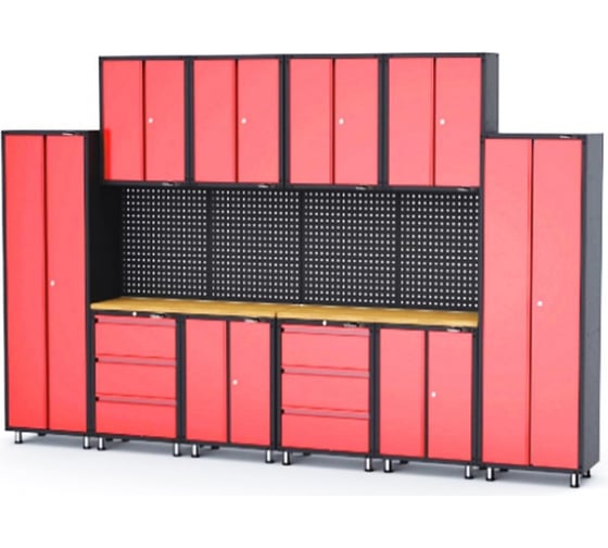 Комплект металлической гаражной мебели RockFORCE 12 предметов RF-01464(14946)