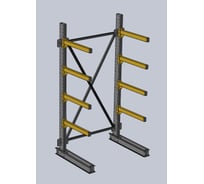Стеллаж консольный К 2000х600х1000 - 4 уровня Ирбис НФ-00002630