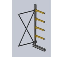 Дополнительная секция консольного стеллажа К одностороннего Ирбис К 2000х600х1000 - 4 уровня НФ-00002638