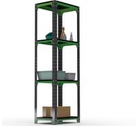 Стеллаж ООО Металекс Kit Comfort 1800х500х600 мм, 4 полки (Серо-зеленый) 202006