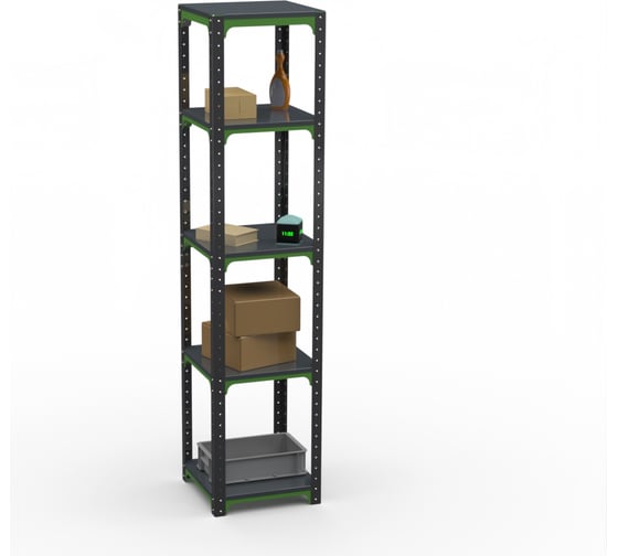 Стеллаж ООО Металекс  Kit Comfort 1800х600х600 5-ть полок (Серо-зеленый) / 202009