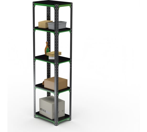 Стеллаж ООО Металекс Metalex Kit Comfort 1800х400х500 5-ть полок, Серо-зеленый 202010