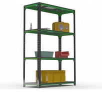 Стеллаж ООО Металекс Metalex Kit Comfort 1800х1600х300 4 полки (Серо-зеленый) / 202051